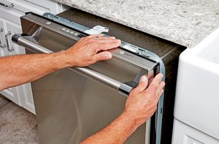 New dishwasher installed in kitchen