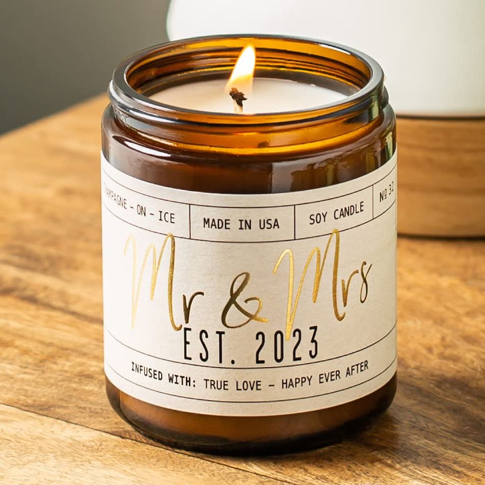 Mr & Mrs Est. 2023 Candle