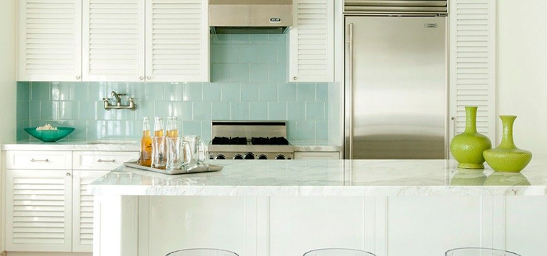 Louvered Kitchen Cabinet