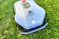 The Hookii Neomow X Pro Robotic Lawn Mower mows a lawn