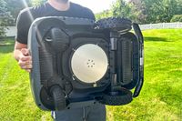 The underside of the Hookii Neomow X Pro Robotic Lawn Mower
